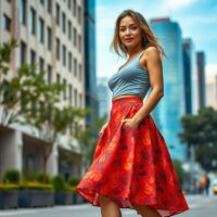 uccbr.ro | Fuste cu imprimeu de flăcări: îndrăzneț și plin de pasiune