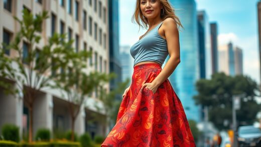 uccbr.ro | Fuste cu imprimeu de flăcări: îndrăzneț și plin de pasiune